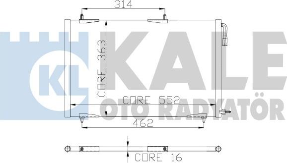 KALE OTO RADYATÖR 248400 - Condenser, air conditioning autospares.lv