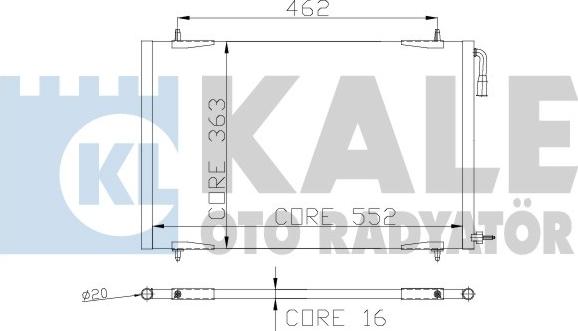 KALE OTO RADYATÖR 248200 - Condenser, air conditioning autospares.lv