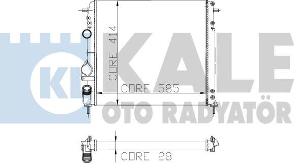 KALE OTO RADYATÖR 251100 - Radiator, engine cooling autospares.lv