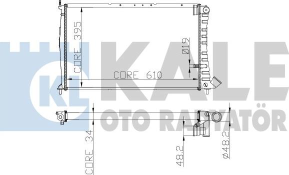 KALE OTO RADYATÖR 258300 - Radiator, engine cooling autospares.lv