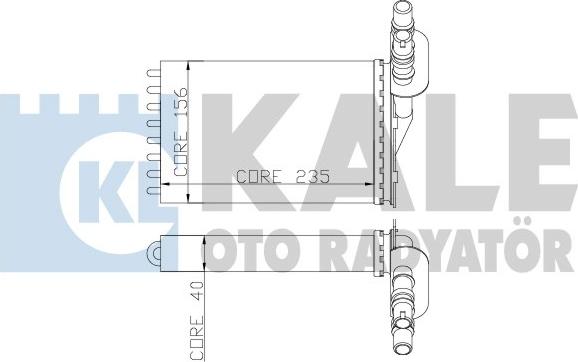 KALE OTO RADYATÖR 252100 - Heat Exchanger, interior heating autospares.lv