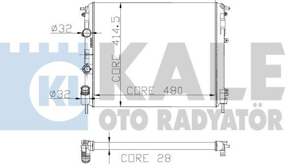 KALE OTO RADYATÖR 205700 - Radiator, engine cooling autospares.lv