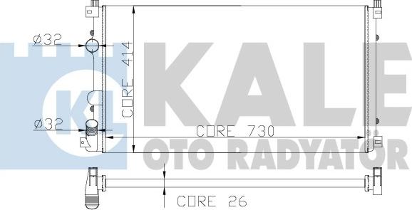 KALE OTO RADYATÖR 206600 - Radiator, engine cooling autospares.lv