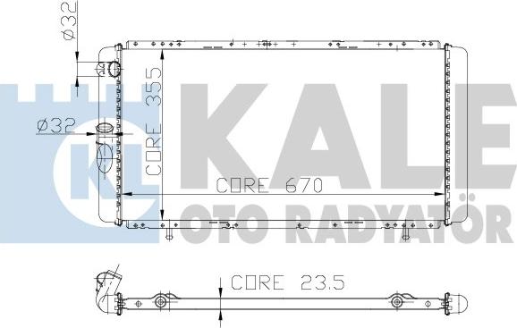 KALE OTO RADYATÖR 208500 - Radiator, engine cooling autospares.lv