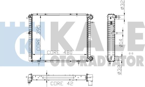 KALE OTO RADYATÖR 208000 - Radiator, engine cooling autospares.lv