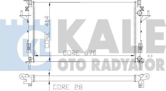 KALE OTO RADYATÖR 207300 - Radiator, engine cooling autospares.lv