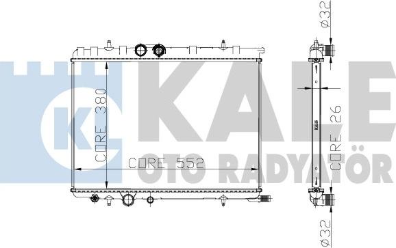 KALE OTO RADYATÖR 219800 - Radiator, engine cooling autospares.lv