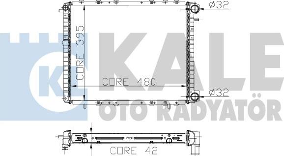 KALE OTO RADYATÖR 214900 - Radiator, engine cooling autospares.lv