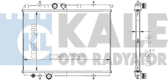 KALE OTO RADYATÖR 215999 - Radiator, engine cooling autospares.lv