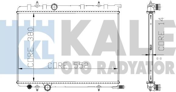 KALE OTO RADYATÖR 216999 - Radiator, engine cooling autospares.lv