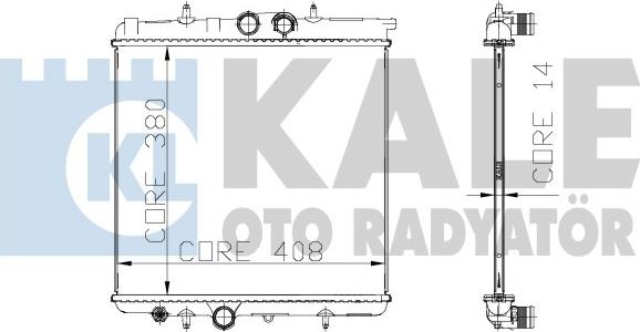 KALE OTO RADYATÖR 216899 - Radiator, engine cooling autospares.lv