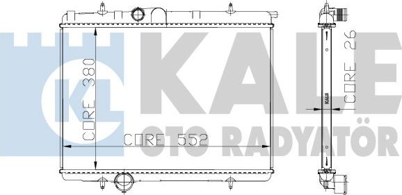 KALE OTO RADYATÖR 216299 - Radiator, engine cooling autospares.lv