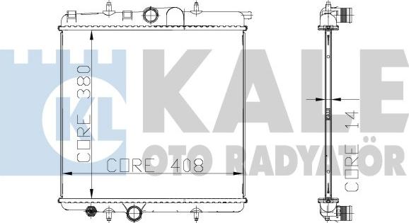 KALE OTO RADYATÖR 216799 - Radiator, engine cooling autospares.lv