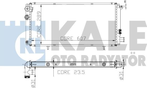 KALE OTO RADYATÖR 211000 - Radiator, engine cooling autospares.lv