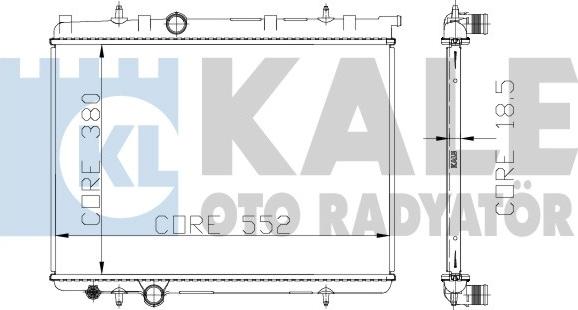 KALE OTO RADYATÖR 213099 - Radiator, engine cooling autospares.lv