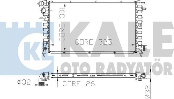 KALE OTO RADYATÖR 217100 - Radiator, engine cooling autospares.lv