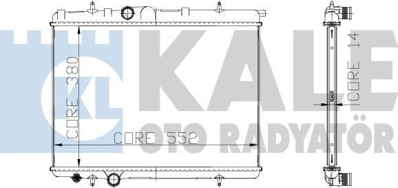 KALE OTO RADYATÖR 217899 - Radiator, engine cooling autospares.lv