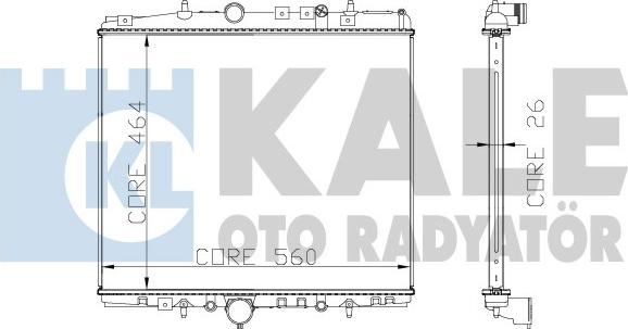 KALE OTO RADYATÖR 285400 - Radiator, engine cooling autospares.lv