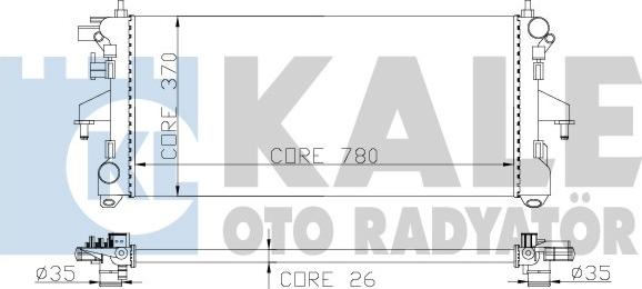 KALE OTO RADYATÖR 285500 - Radiator, engine cooling autospares.lv