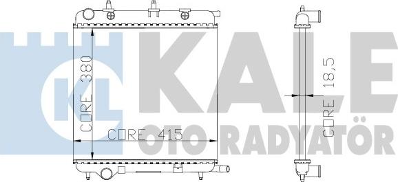 KALE OTO RADYATÖR 285300 - Radiator, engine cooling autospares.lv