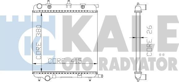 KALE OTO RADYATÖR 285200 - Radiator, engine cooling autospares.lv