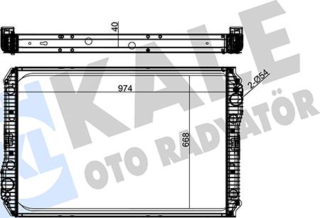 KALE OTO RADYATÖR 280000 - Radiator, engine cooling autospares.lv