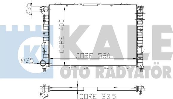 KALE OTO RADYATÖR 230800 - Radiator, engine cooling autospares.lv