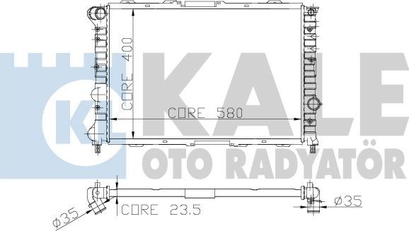 KALE OTO RADYATÖR 230700 - Radiator, engine cooling autospares.lv