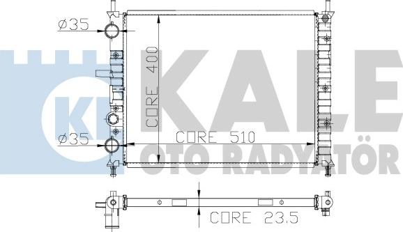 KALE OTO RADYATÖR 231100 - Radiator, engine cooling autospares.lv