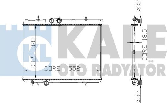 KALE OTO RADYATÖR 224700 - Radiator, engine cooling autospares.lv