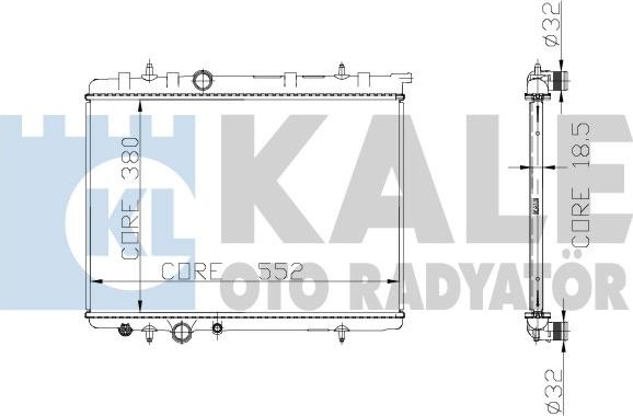 KALE OTO RADYATÖR 225300 - Radiator, engine cooling autospares.lv