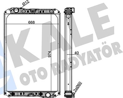 KALE OTO RADYATÖR 279900 - Radiator, engine cooling autospares.lv