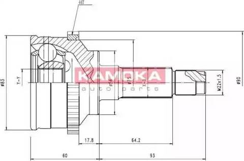 Kamoka 6598 - Joint Kit, drive shaft autospares.lv