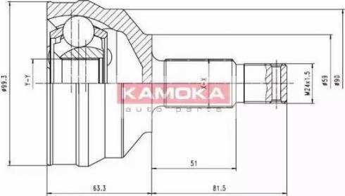 Kamoka 6698 - Joint Kit, drive shaft autospares.lv
