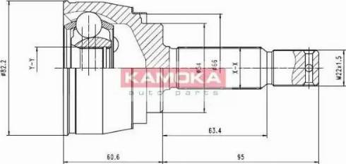 Kamoka 6620 - Joint Kit, drive shaft autospares.lv