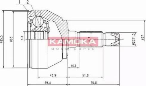 Kamoka 6180 - Joint Kit, drive shaft autospares.lv