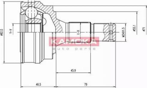 Kamoka 6138 - Joint Kit, drive shaft autospares.lv