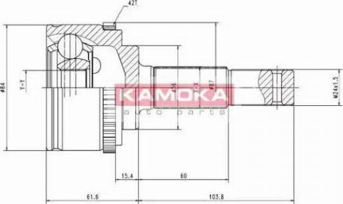 Kamoka 6844 - Joint Kit, drive shaft autospares.lv