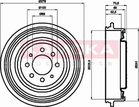 Kamoka 104018 - Brake Drum autospares.lv