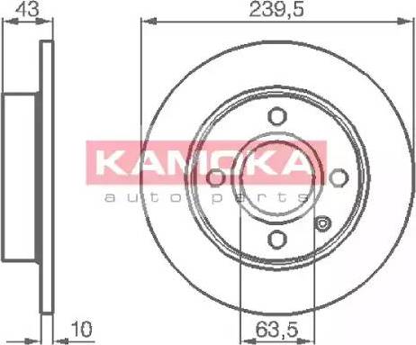 Kamoka 103416 - Brake Disc autospares.lv