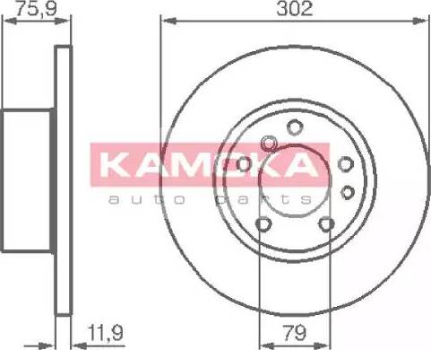 Kamoka 103420 - Brake Disc autospares.lv