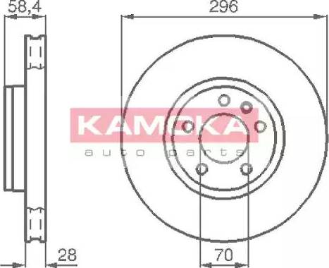 Kamoka 103660 - Brake Disc autospares.lv