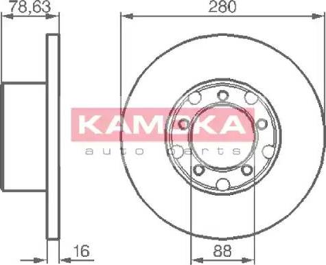 Kamoka 103190 - Brake Disc autospares.lv