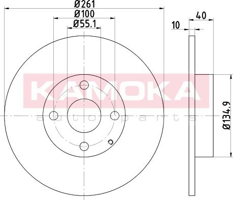 Kamoka 103157 - Brake Disc autospares.lv