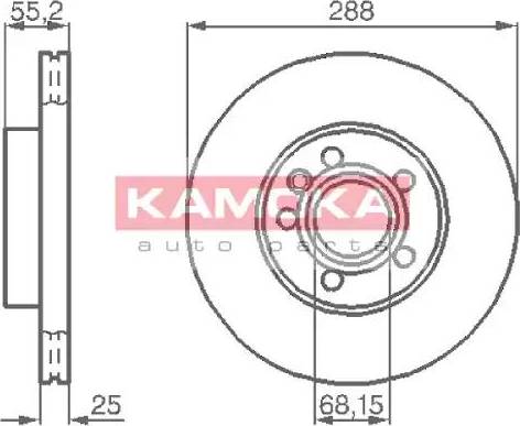 Kamoka 1031692 - Brake Disc autospares.lv