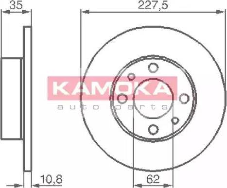Kamoka 103166 - Brake Disc autospares.lv