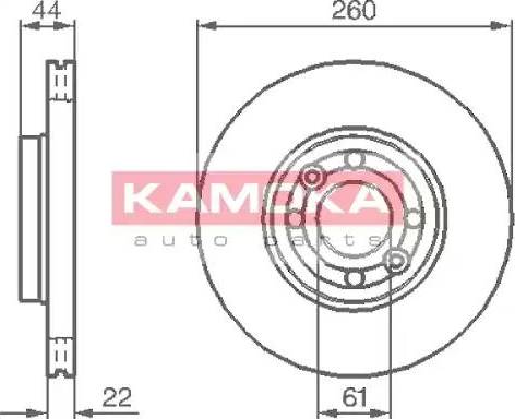 Kamoka 1038534 - Brake Disc autospares.lv