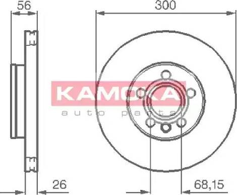 Kamoka 1033118 - Brake Disc autospares.lv