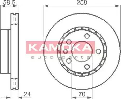 Kamoka 103376 - Brake Disc autospares.lv