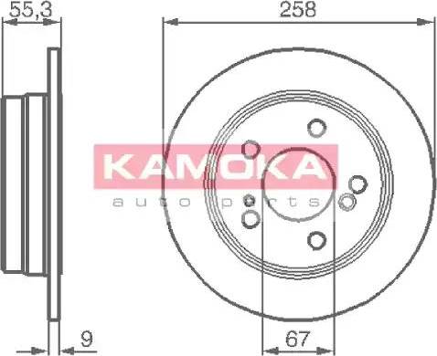 Kamoka 103244 - Brake Disc autospares.lv